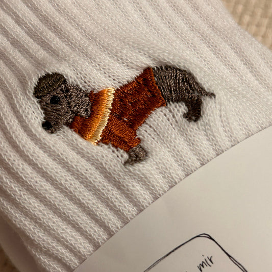 Socke mit Stick | Dackel Ludwig