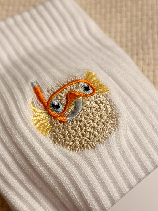 Socke mit Stick| Kugelfisch Kalle