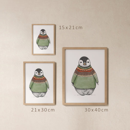 POSTER | Kunstdruck | Pinguin Fabi