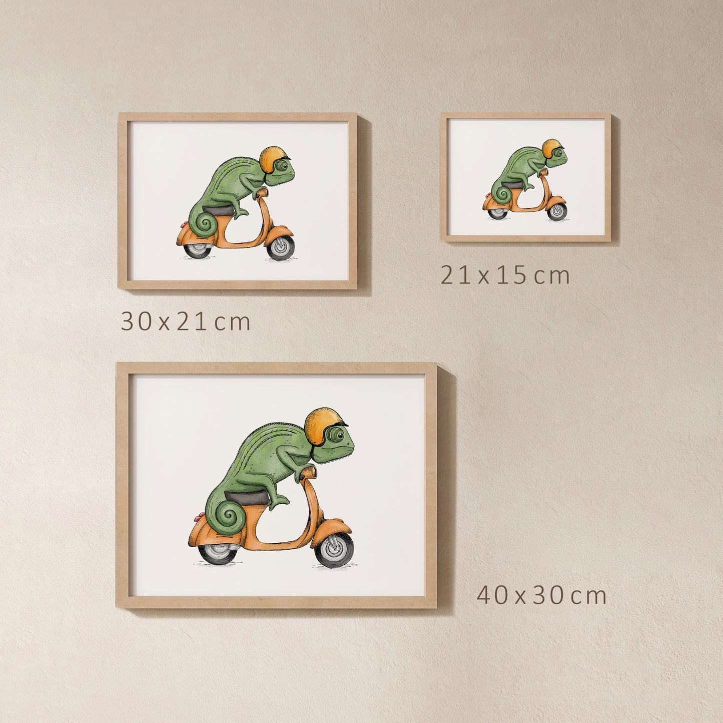 POSTER | Kunstdruck | Chamäleon Pedro