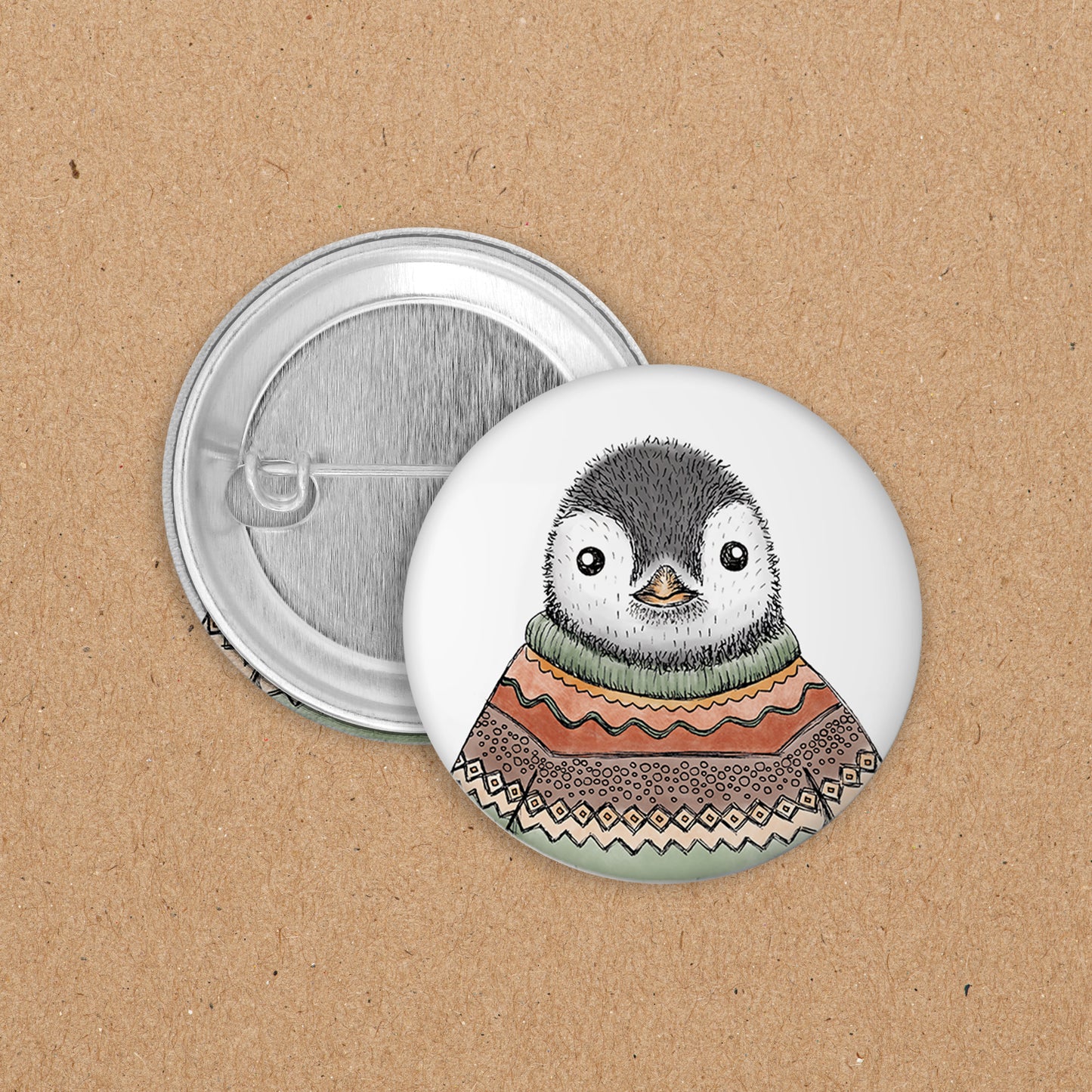 BUTTON | 35 mm | Pinguin Fabi - Kopf