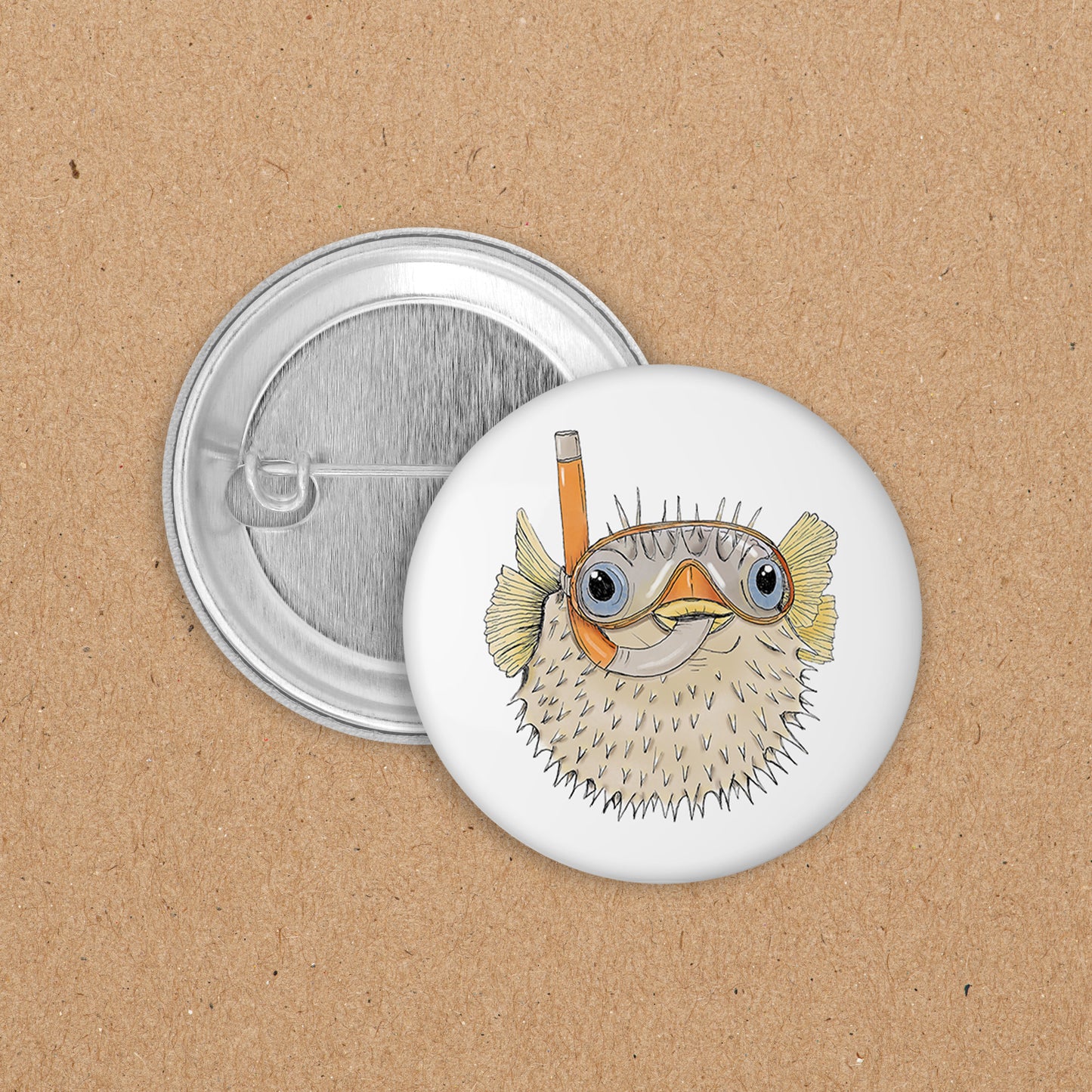 BUTTON | 35 mm | Kugelfisch Kalle