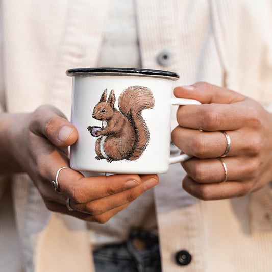 EMAILLE Tasse | Eichhörnchen Fritz
