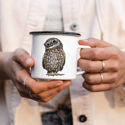 EMAILLE Tasse | Eule Hermine