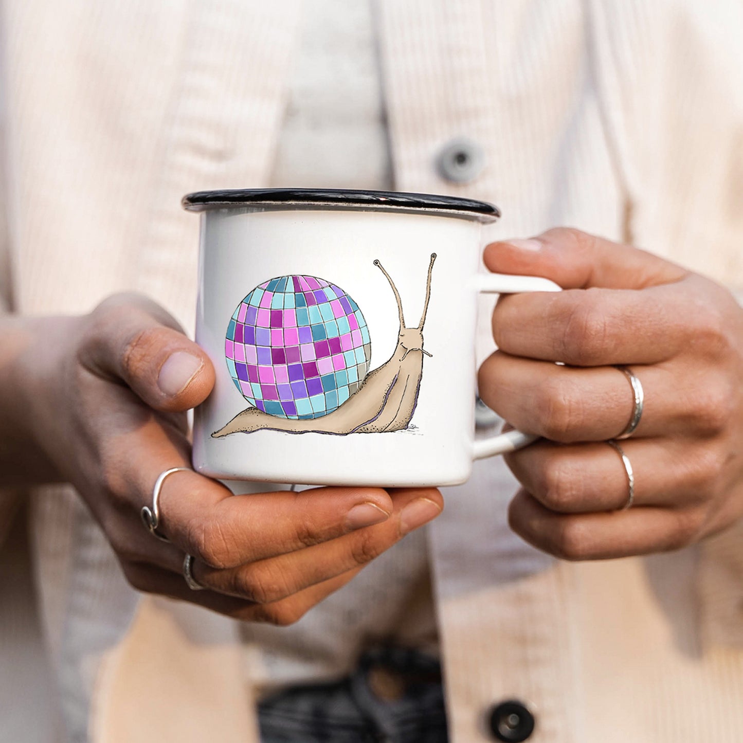 EMAILLE Tasse | Schnecke Lenny - Disco