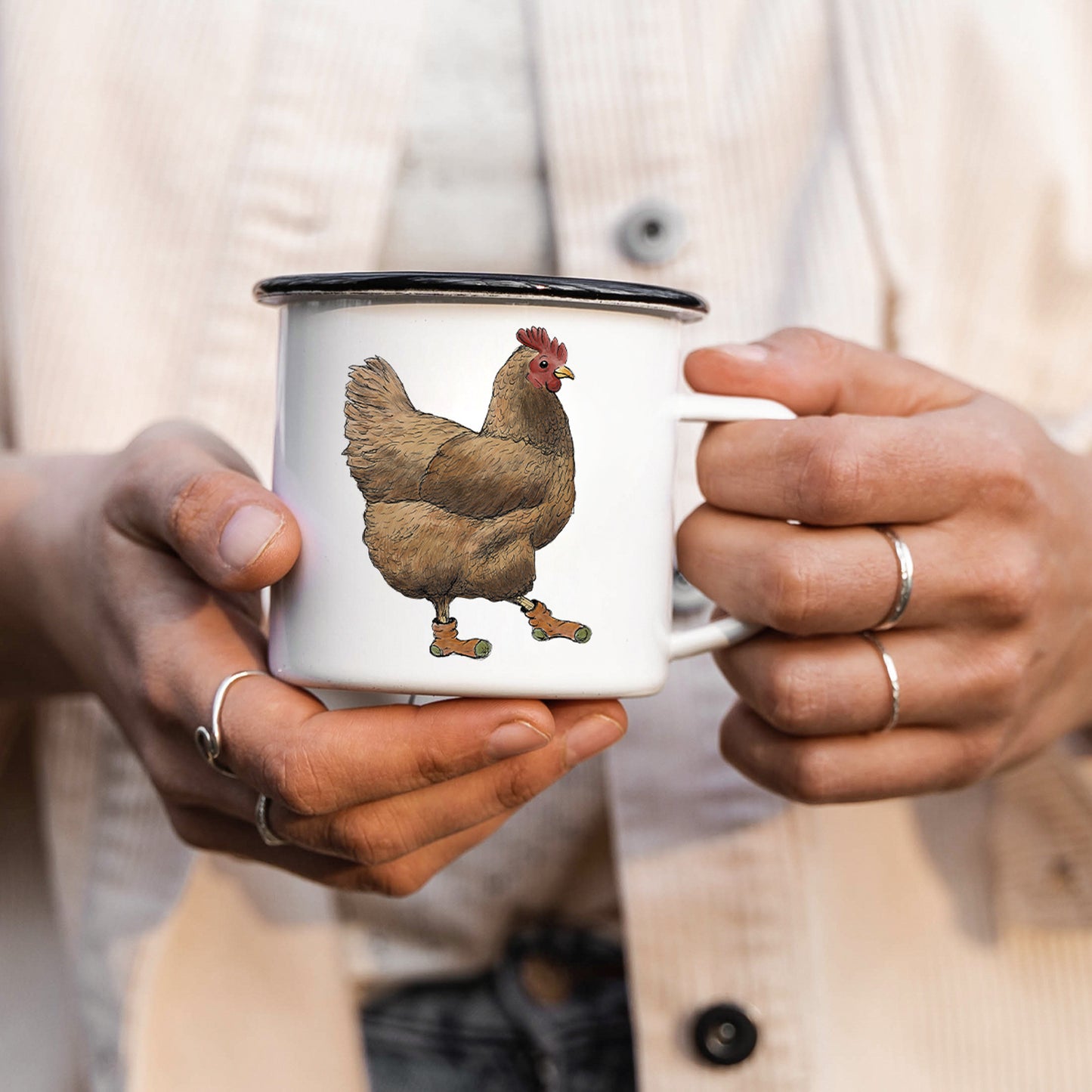 EMAILLE Tasse | Huhn Trude