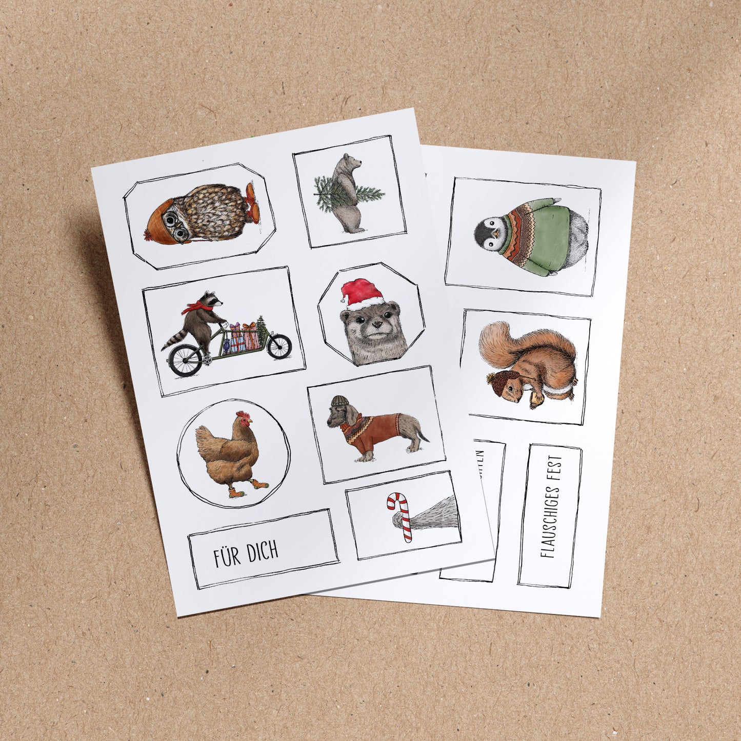 15 Geschenkanhänger | zum selbst ausschneiden