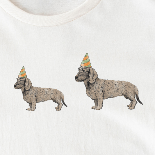 BÜGELBILD | Textildruck | Dackel Ludwig - Party