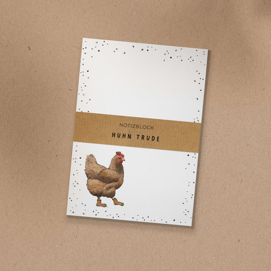 NOTIZBLOCK | DIN A6 | Huhn Trude