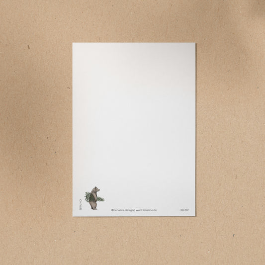 POSTKARTE | Bär Bruno - Tanne