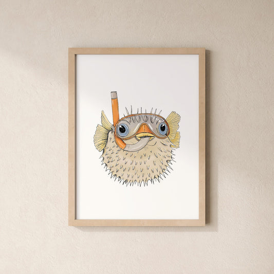 POSTER | Kunstdruck | Kugelfisch Kalle