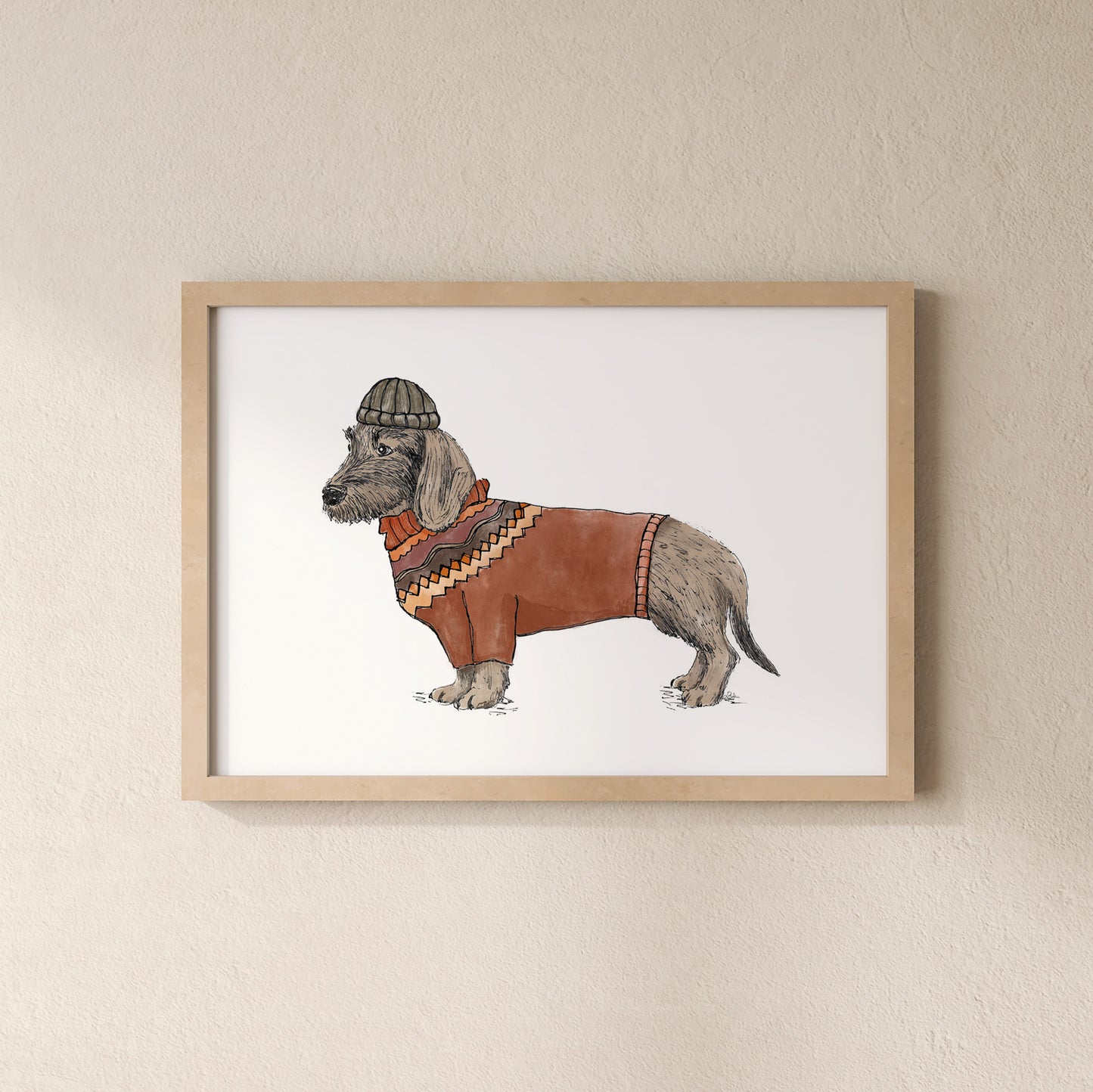 POSTER | Kunstdruck | Dackel Ludwig