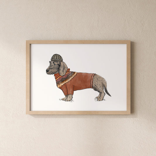 POSTER | Kunstdruck | Dackel Ludwig