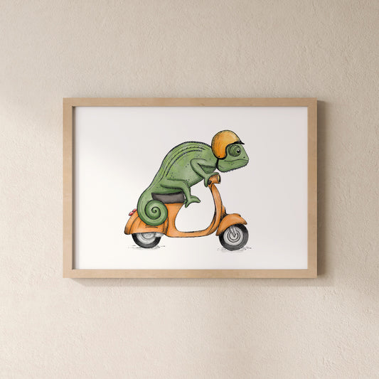 POSTER | Kunstdruck | Chamäleon Pedro