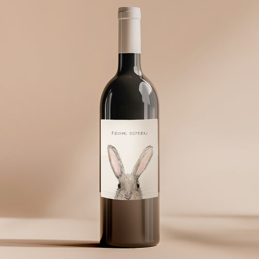 WEINETIKETT | Flaschenaufkleber | Lotte "Frohe Ostern"