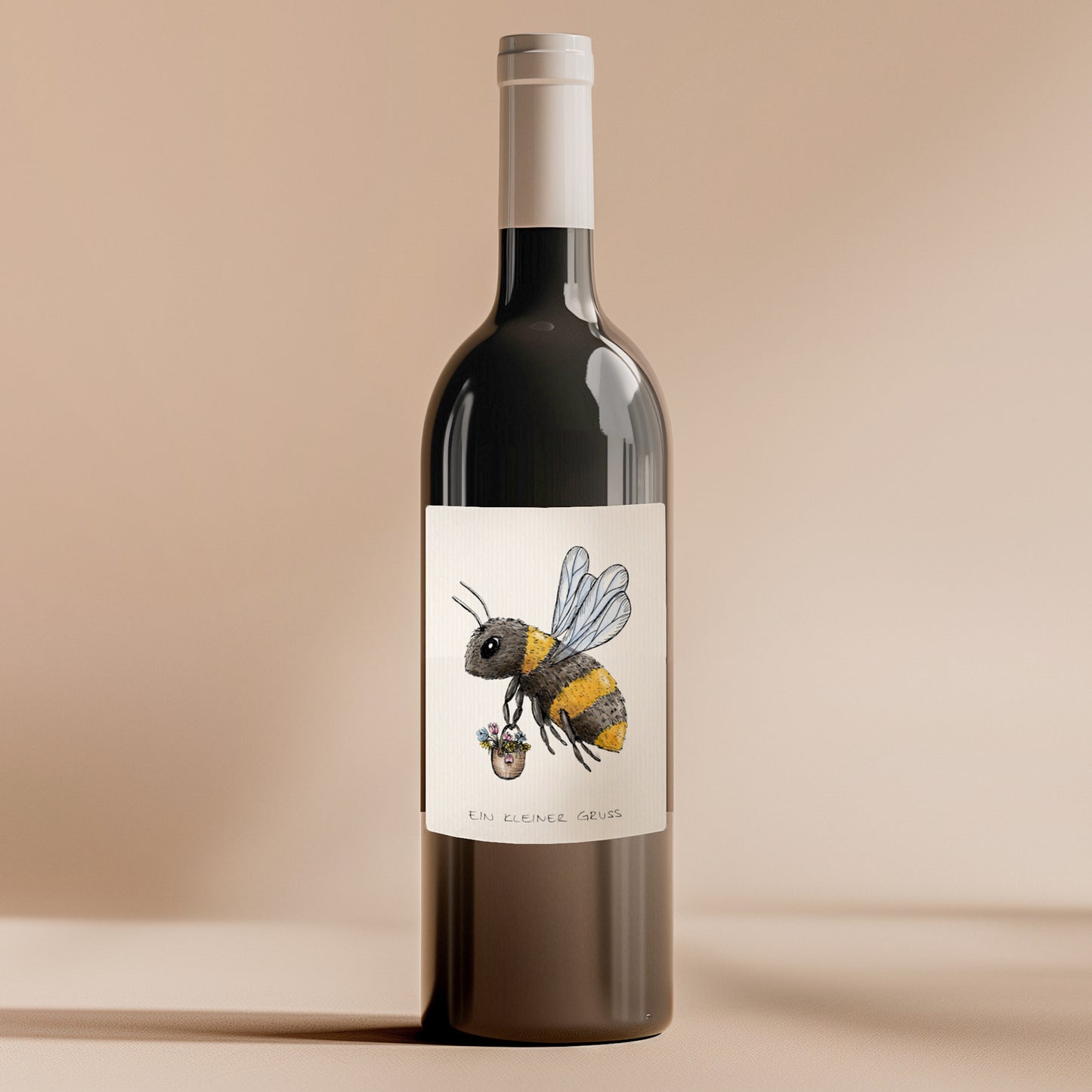 WEINETIKETT | Flaschenaufkleber | Susi "Ein kleiner Gruß"