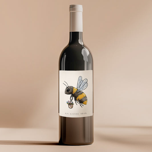 WEINETIKETT | Flaschenaufkleber | Susi "Ein kleiner Gruß"