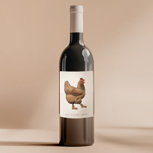 WEINETIKETT | Flaschenaufkleber | Trude "Ein kleiner Gruß"