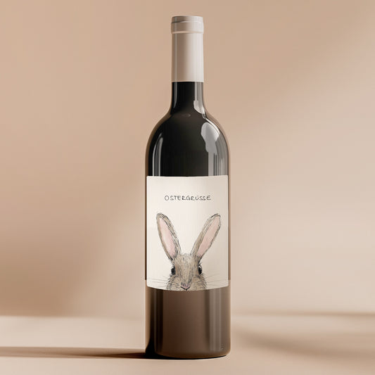 WEINETIKETT | Flaschenaufkleber | Lotte "Ostergrüße"