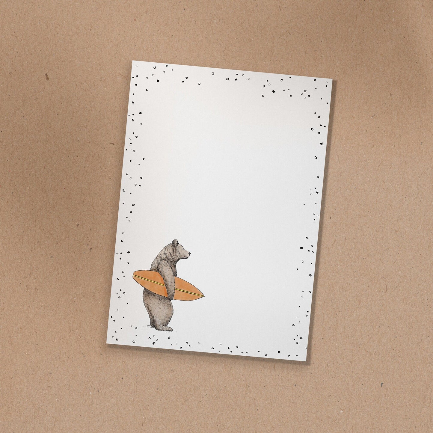 NOTIZBLOCK | DIN A6 | Surferbär Bruno