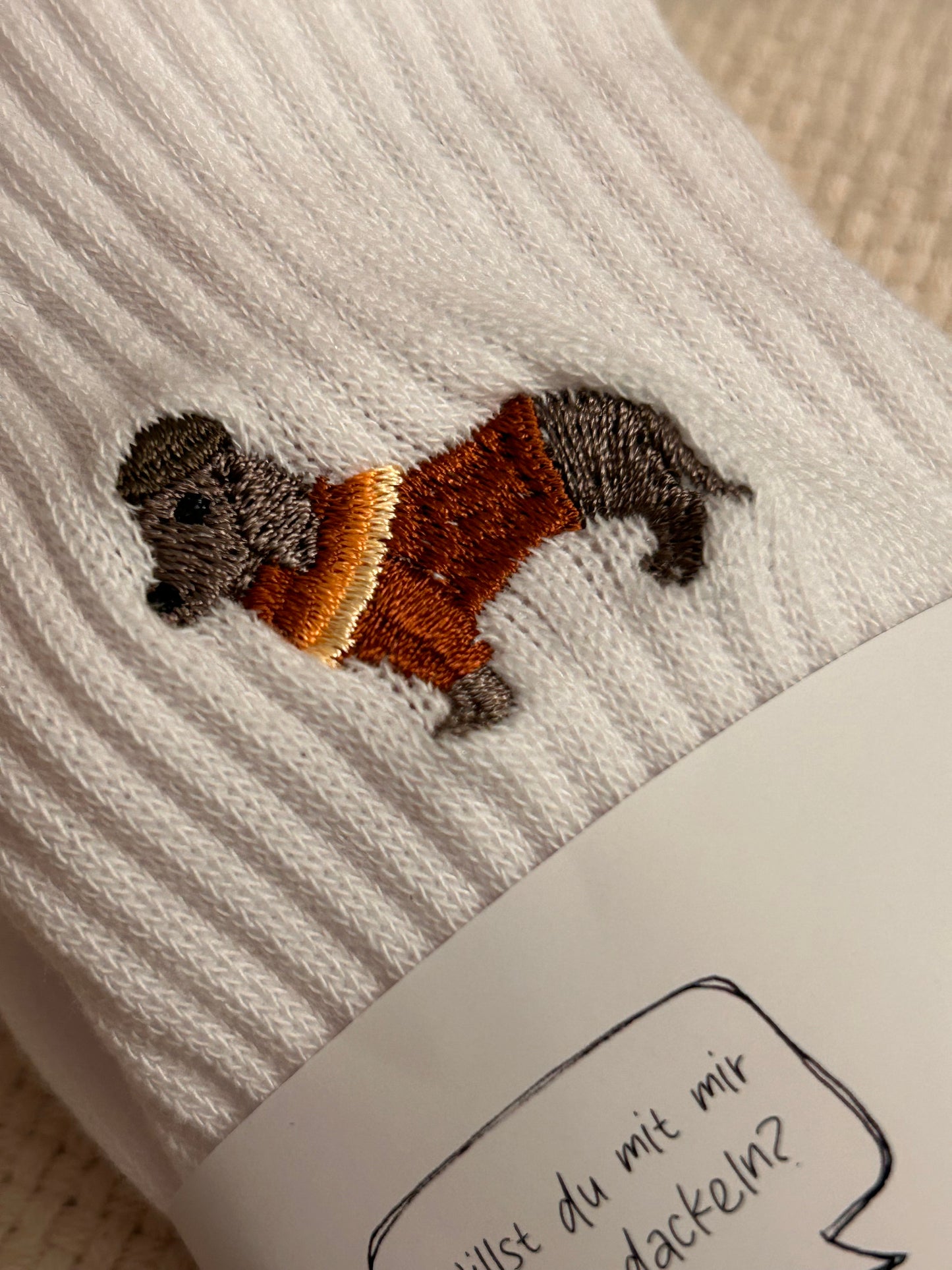 Socke mit Stick | Dackel Ludwig