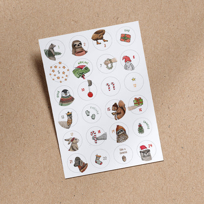 Adventskalender | 24x Sticker