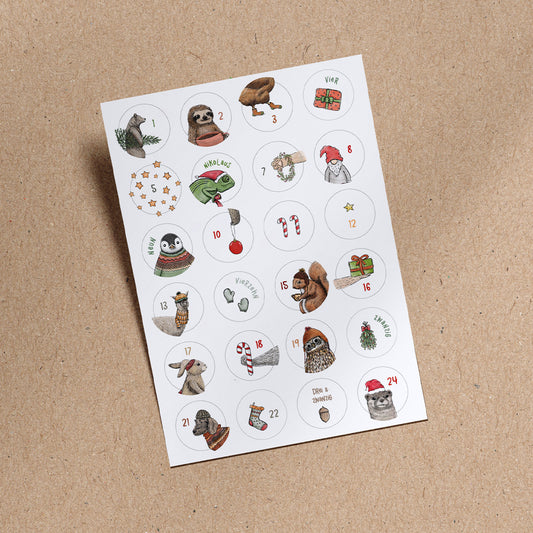 Adventskalender | 24x Sticker