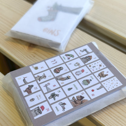 Adventskalender 24x Mini Karten | 52 x 74 mm