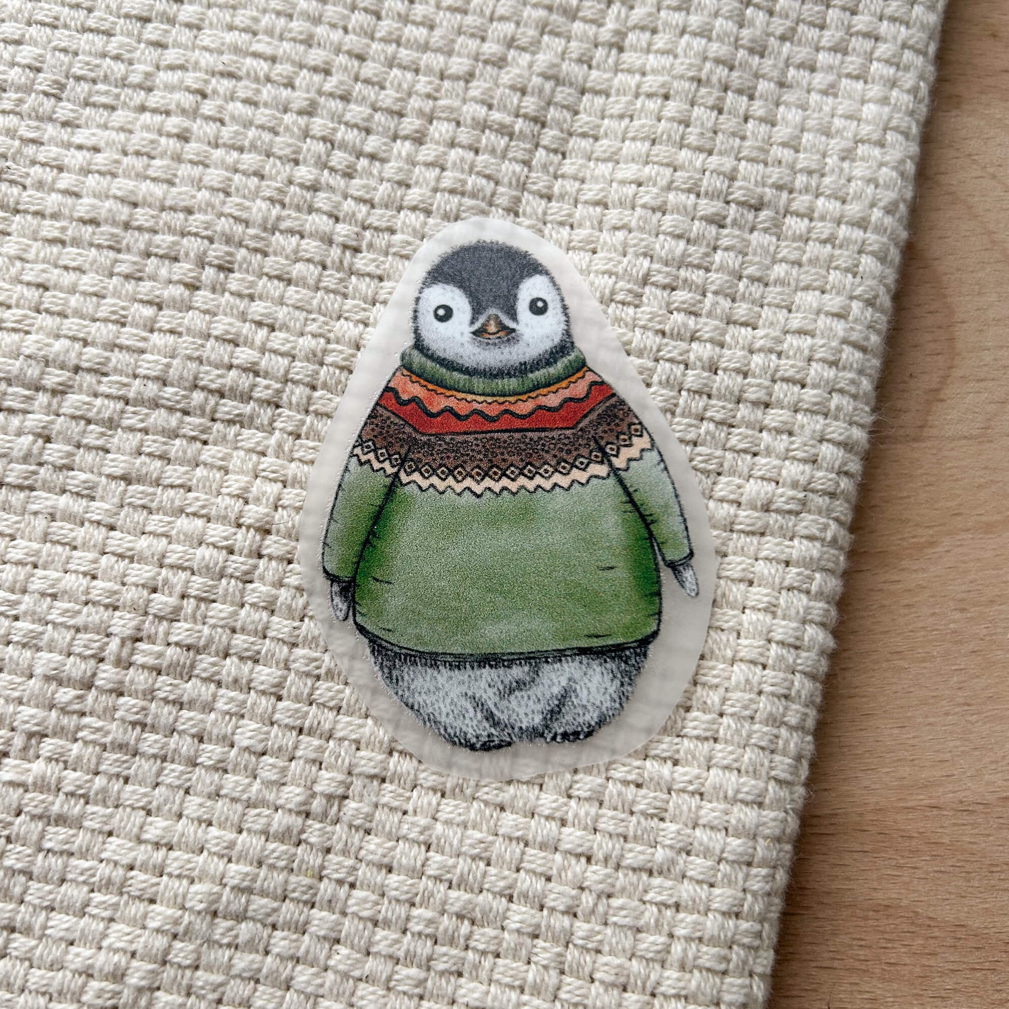 BÜGELBILD | Textildruck | Pinguin Fabi Pulli | small