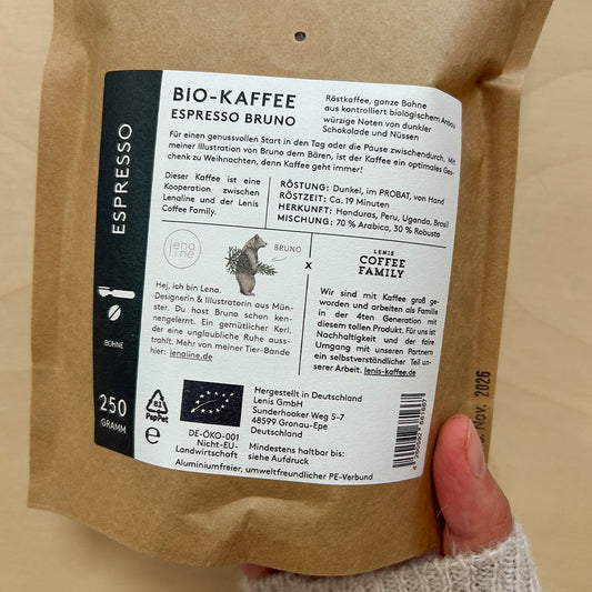 KAFFEE | BIO Espresso Bohnen | Bruno Tanne