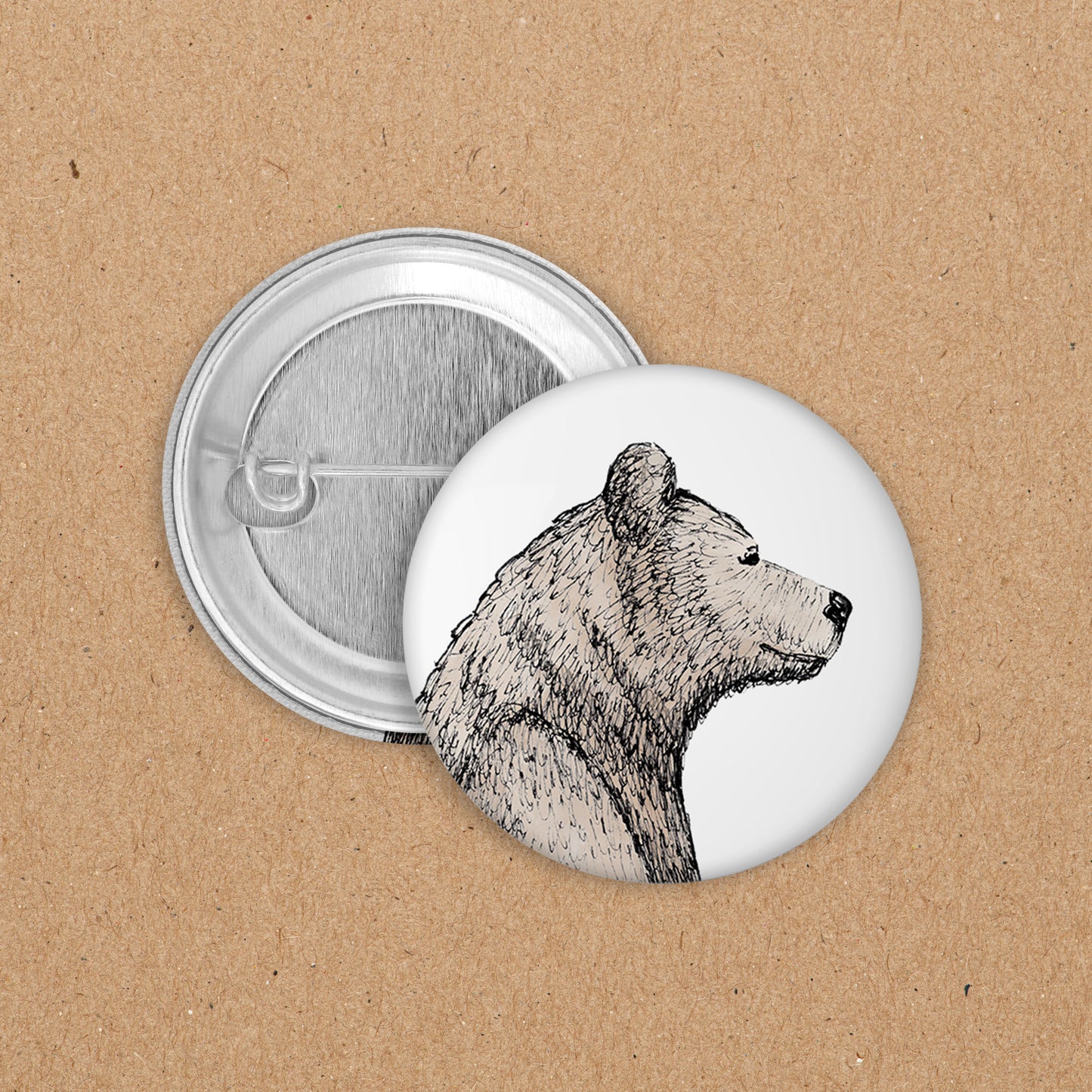 BUTTON | 35 mm | Bär Bruno - Kopf