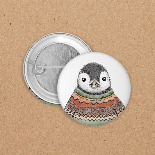 BUTTON | 35 mm | Pinguin Fabi - Kopf