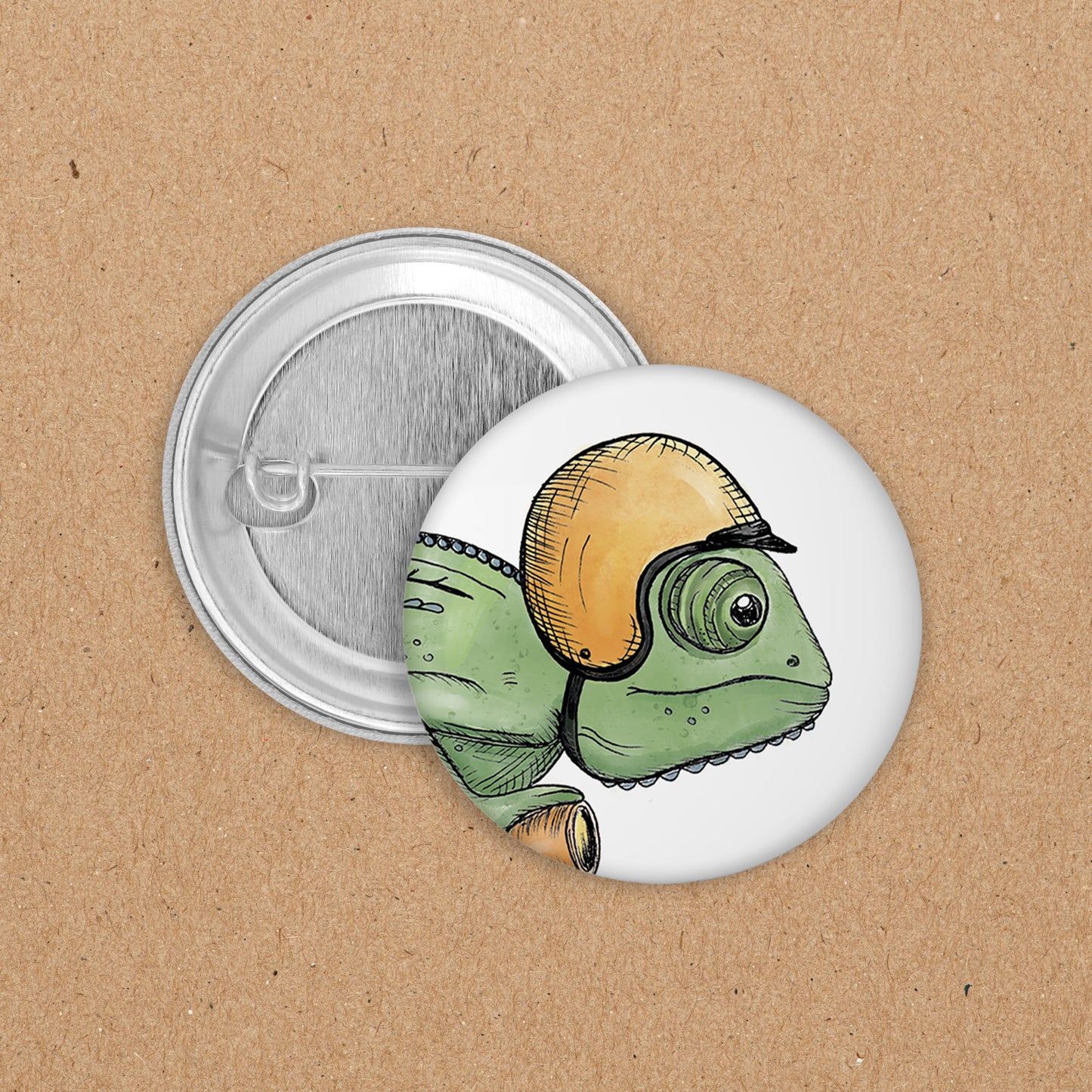 BUTTON | 35 mm | Pedro Chamäleon - Kopf