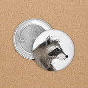 BUTTON | 35 mm | Waschbär Rico - Kopf