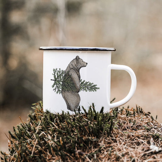 EMAILLE Tasse | Bär Bruno | Tanne