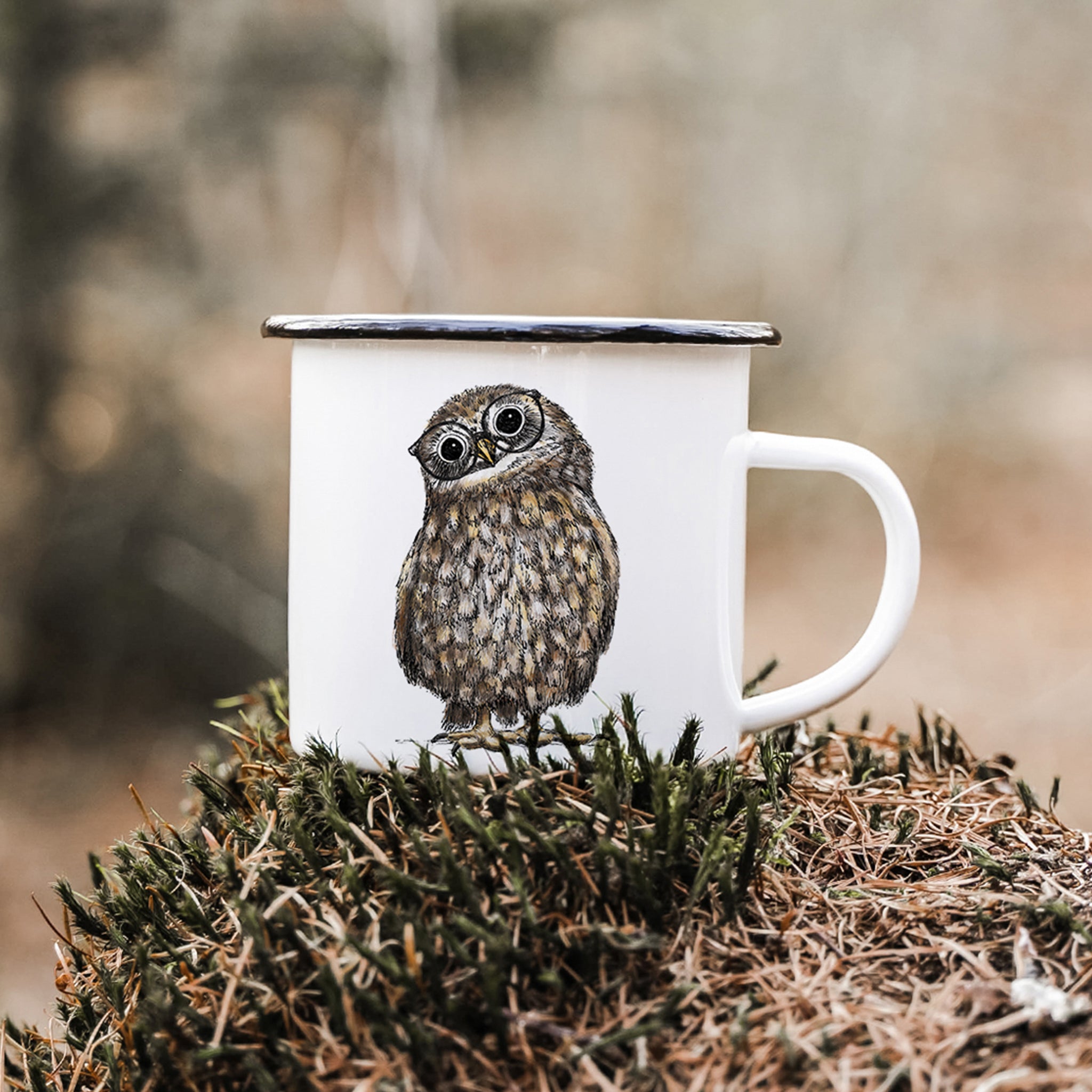 EMAILLE Tasse | Eule Hermine