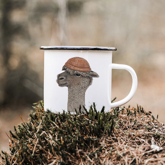 EMAILLE Tasse | Alpaka Ingo - Mütze