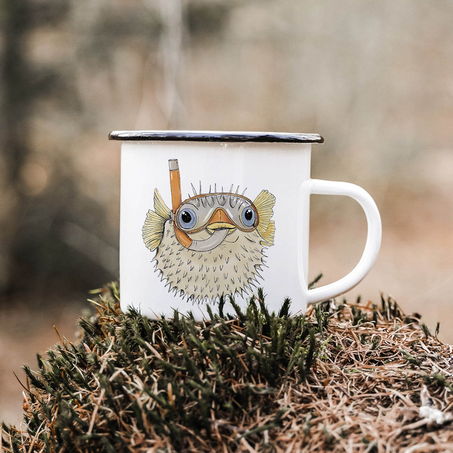 EMAILLE Tasse | Kugelfisch Kalle