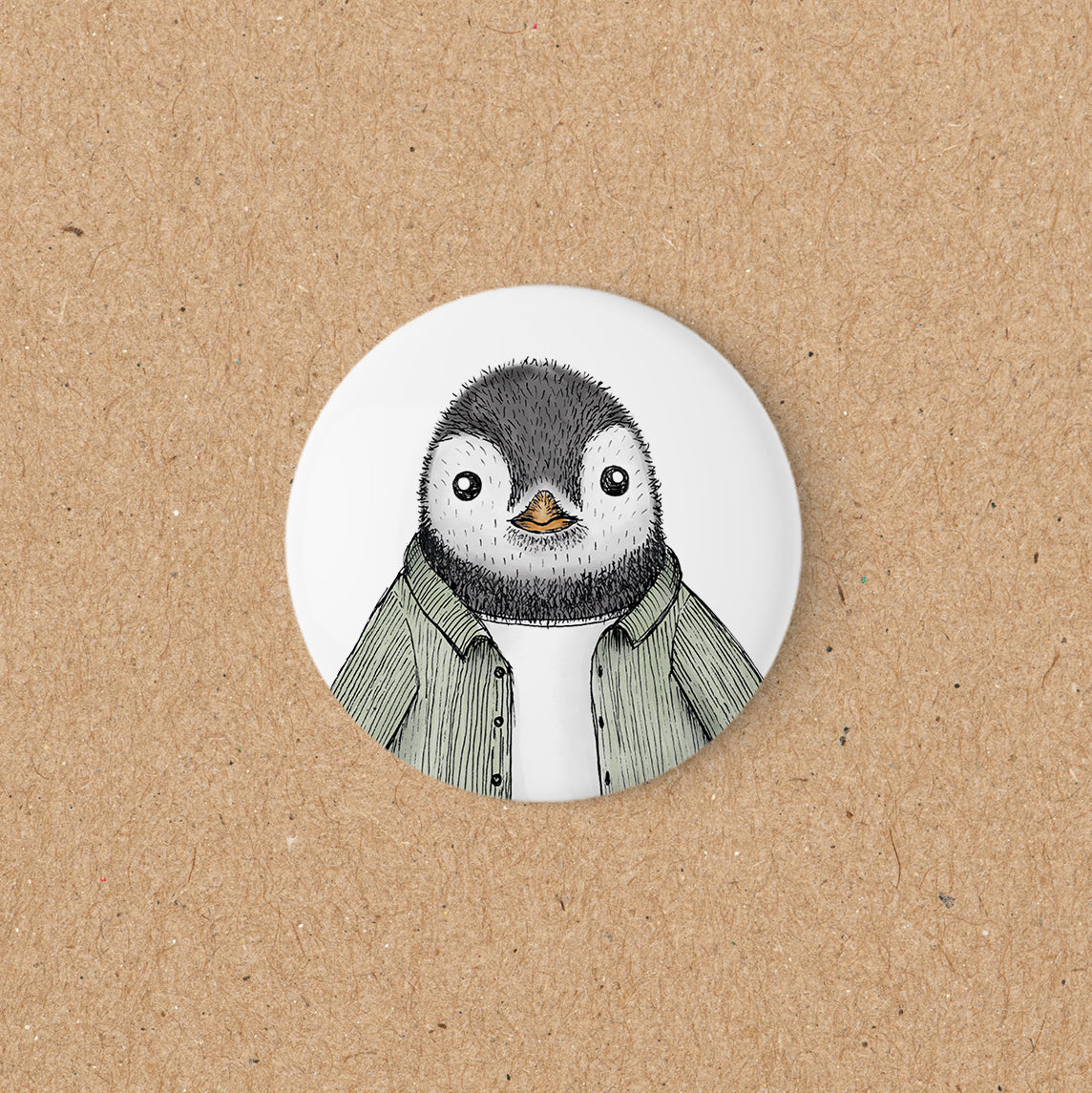 MAGNET | 56 mm | Pinguin Fabi Cordhemd - Kopf