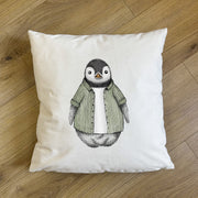 KISSENHÜLLE | Pinguin Fabi - Cordhemd