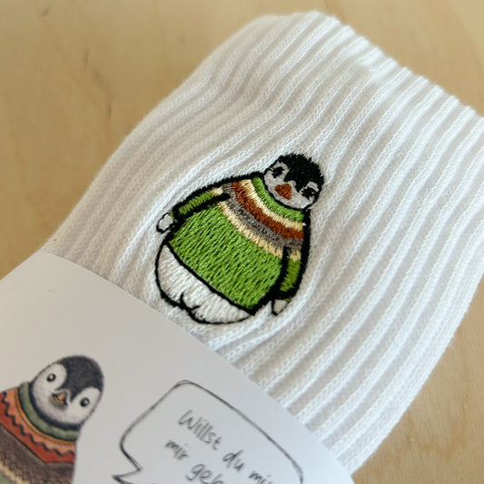 Socke mit Stick | Pinguin Fabi
