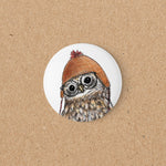 MAGNET | 56 mm | Eule Hermine Winter - Kopf