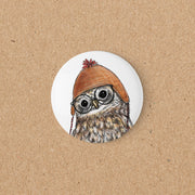 MAGNET | 56 mm | Eule Hermine Winter - Kopf