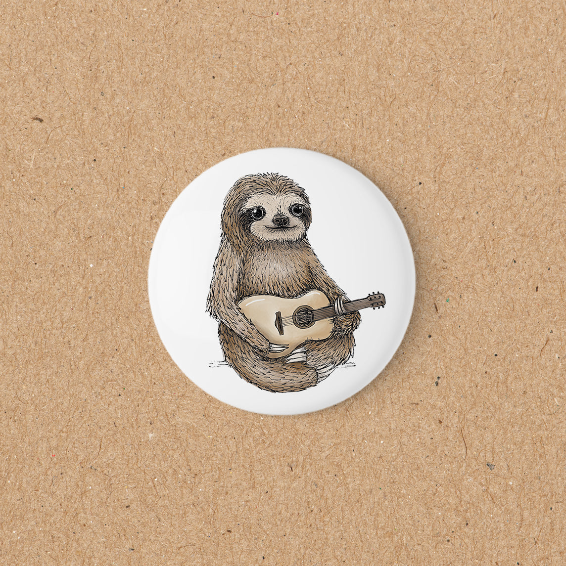 MAGNET | 56 mm | Faultier Hugo - Gitarre