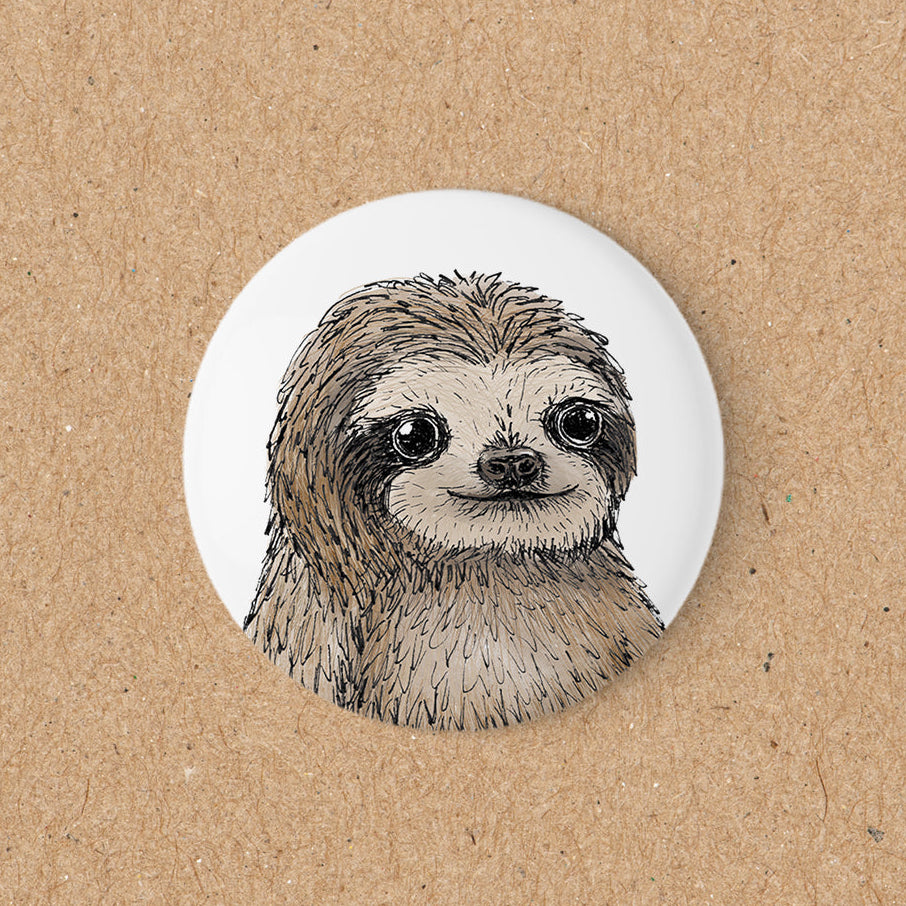 MAGNET | 56 mm | Faultier Hugo - Kopf