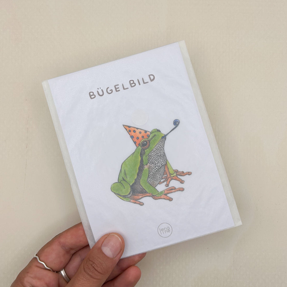 BÜGELBILD | Frosch Fred - Party