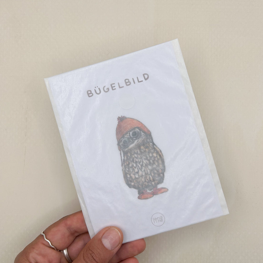 BÜGELBILD  | Eule Hermine Mütze | small
