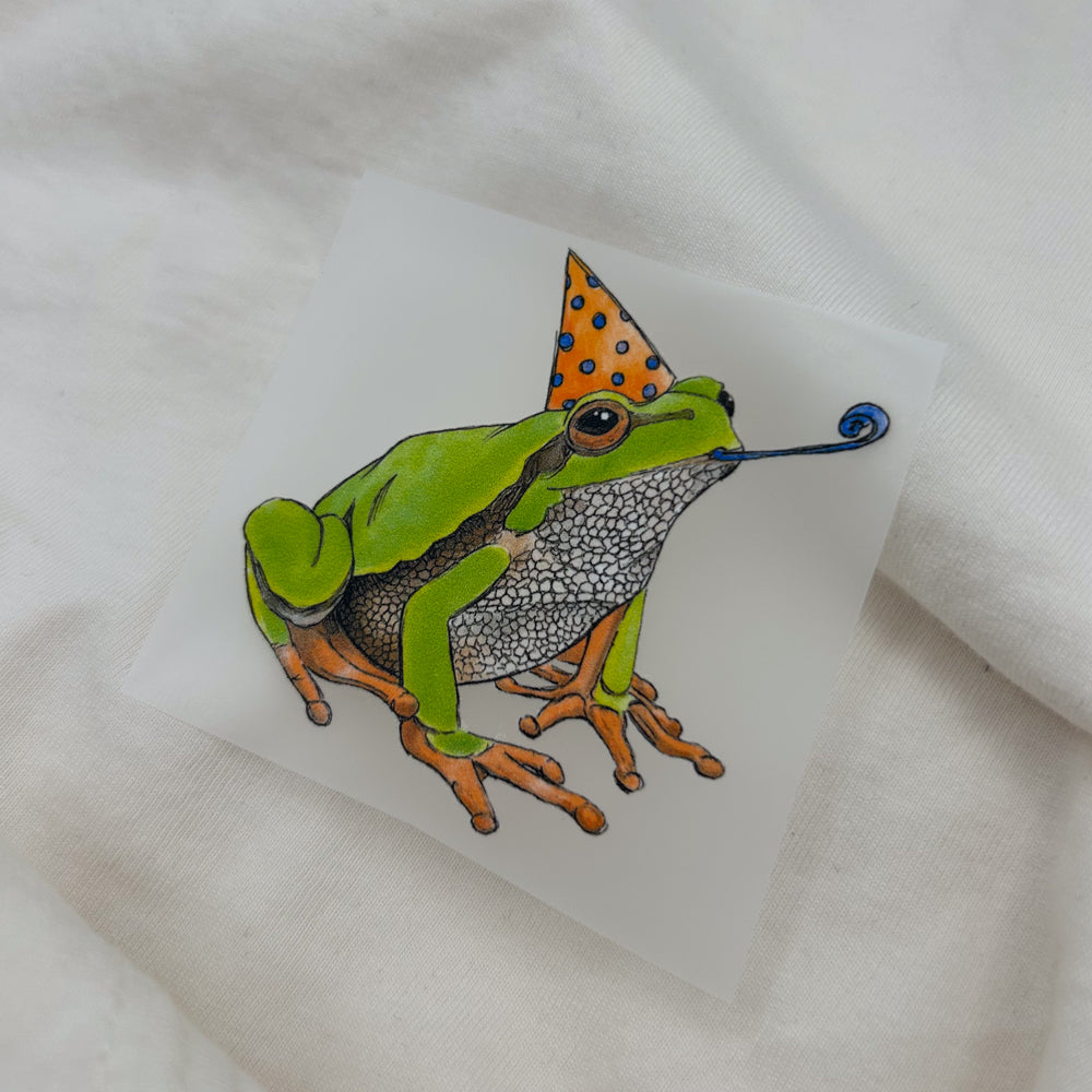 BÜGELBILD | Frosch Fred - Party