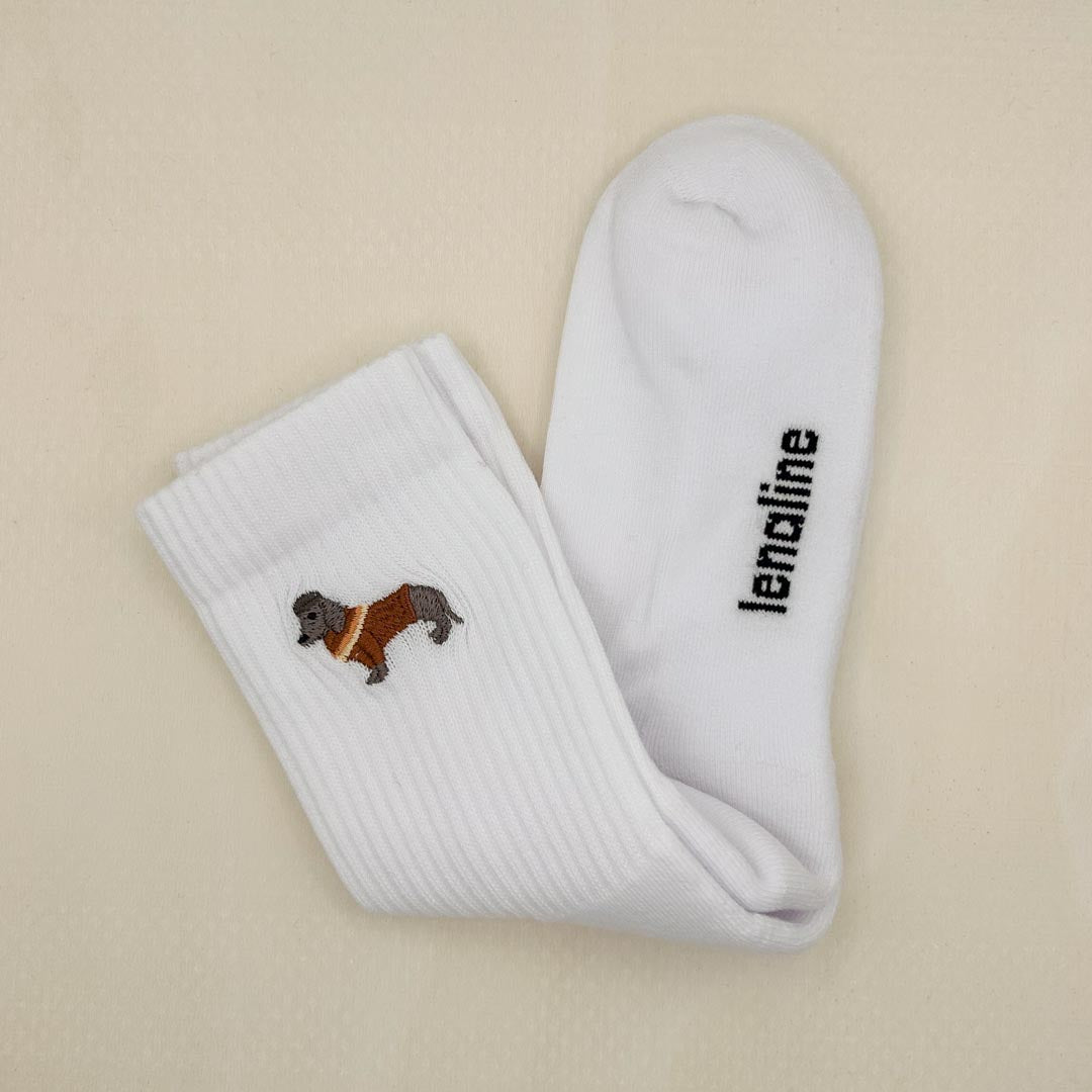 Socke mit Stick | Dackel Ludwig