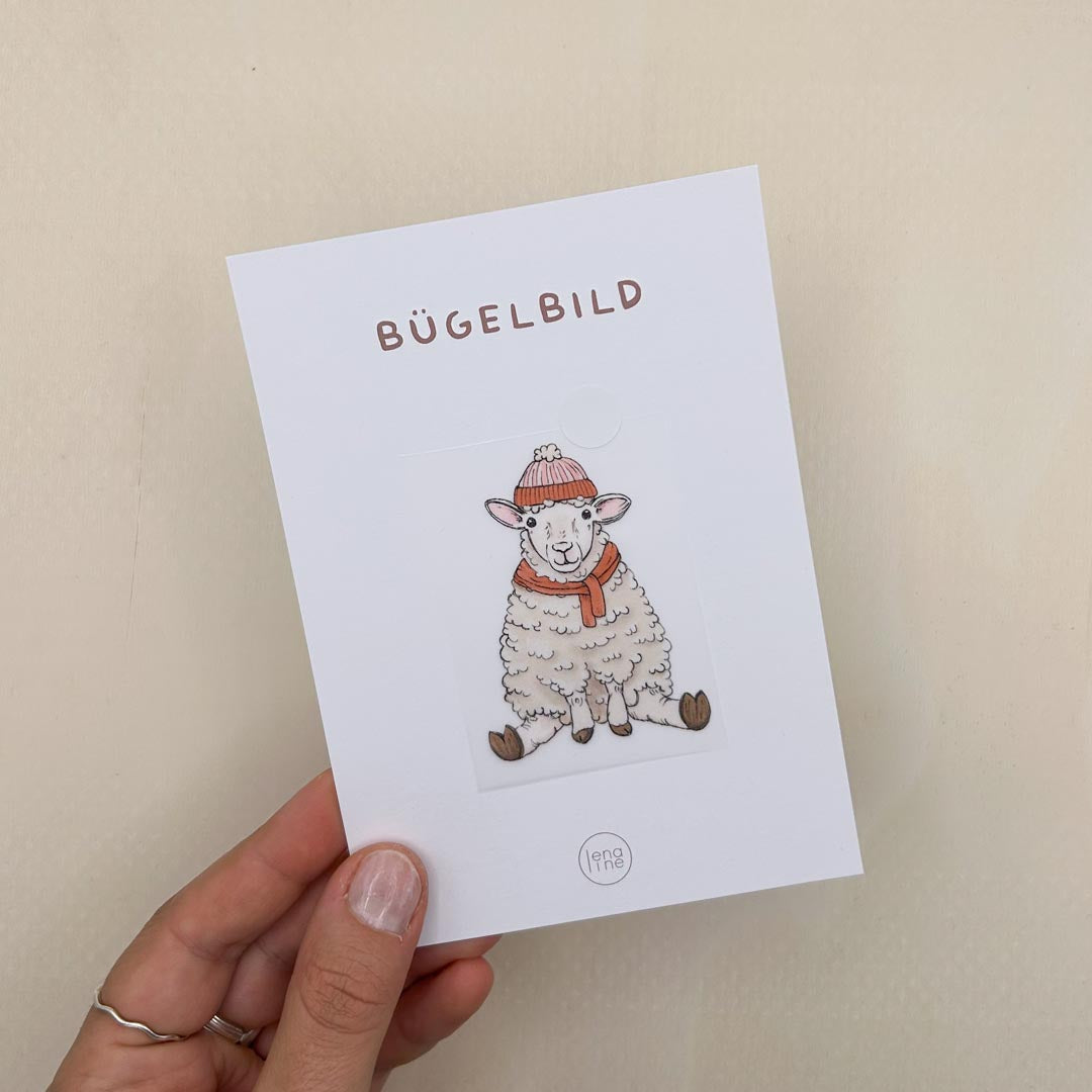 BÜGELBILD | Schaf Merle - Mütze